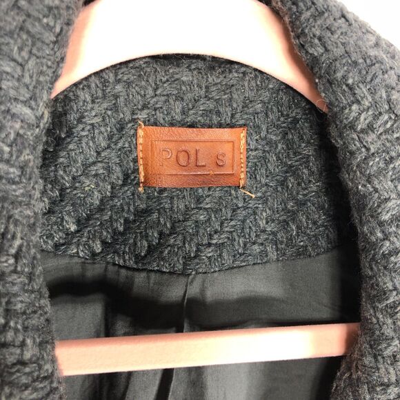 POL Wool Polyester Lined Long Vest Gray Womens Size Small - Picture 4 of 11